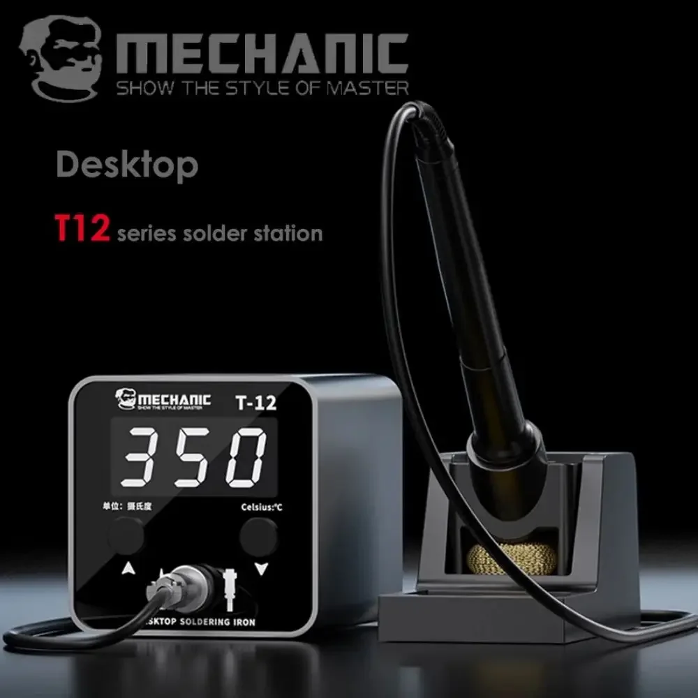 MECHANIC A210 T12 Desktop Portable Soldering Station Mini Soldering Iron Precision Temperature Control Short Circuit Protect LED