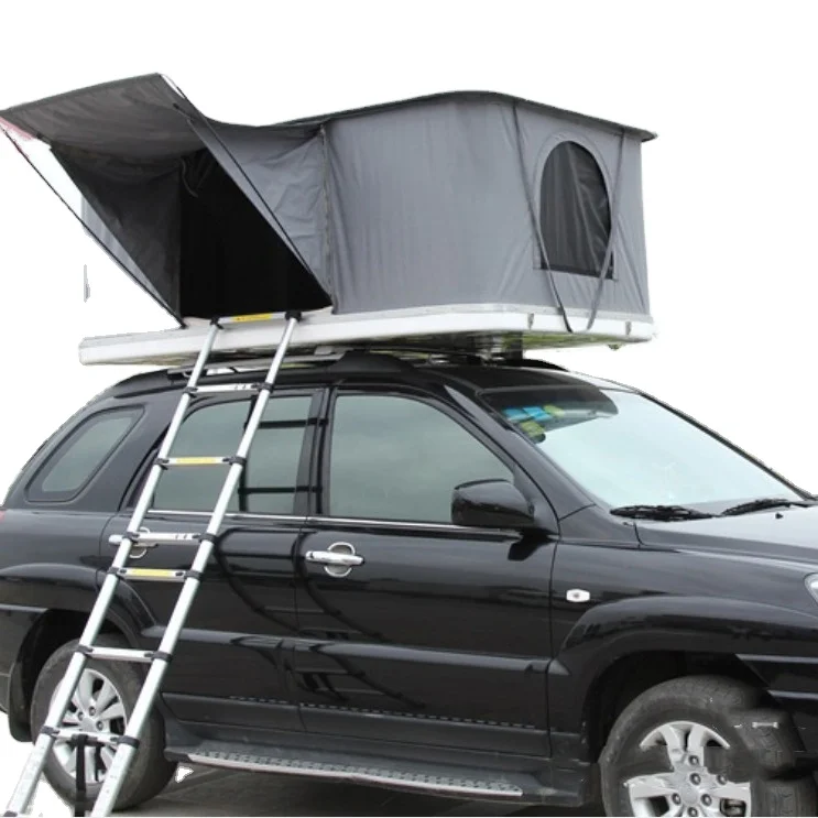 

4x4 Car Side Awning Tent 3-5 Person Portable Canvas Camping Durable SUV Hard Roof Top