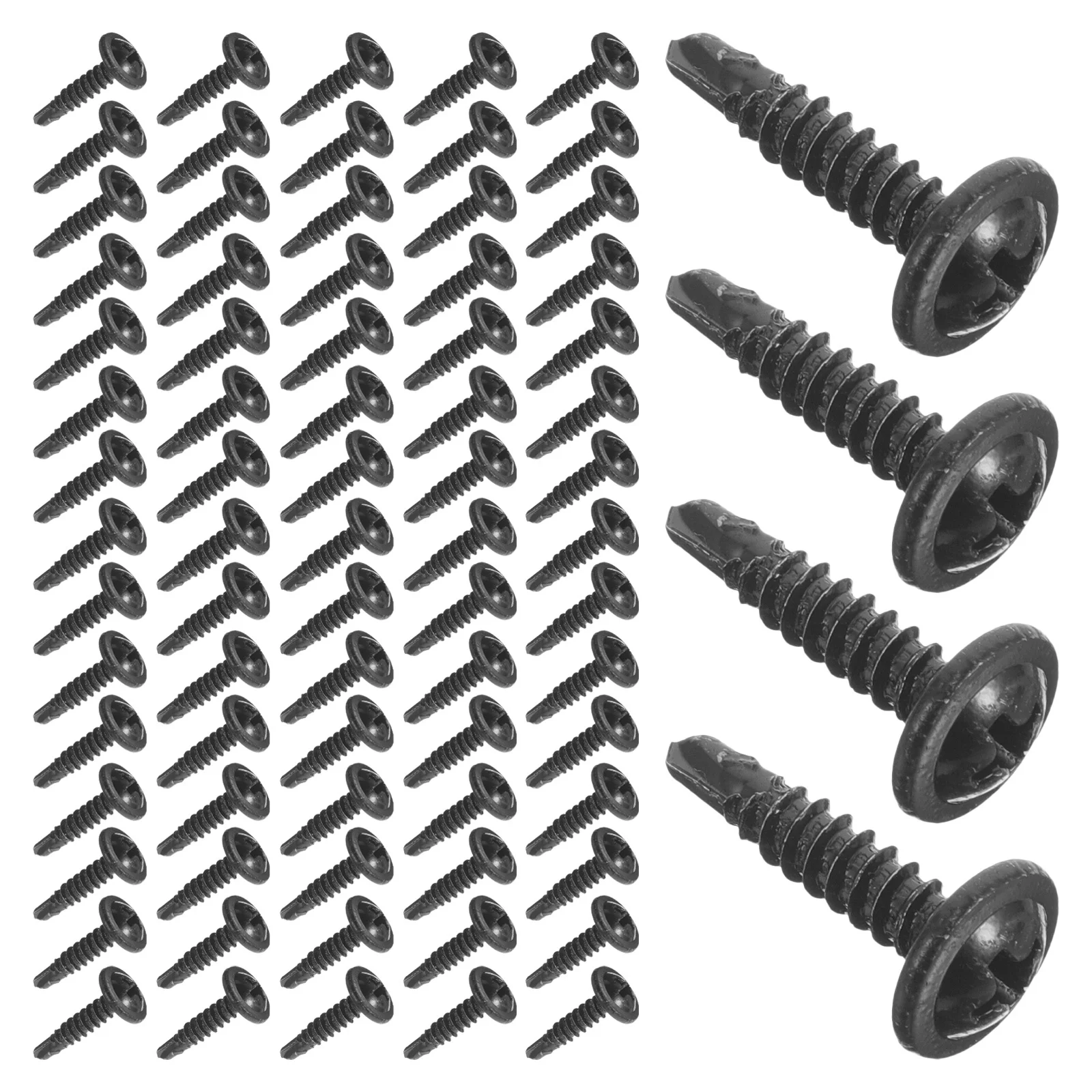 

460pcs Self-Drilling Flat Head Screws Black Quenched Carbon Steel Fast Penetration For Wood Metal Furniture Cabinet Drywall