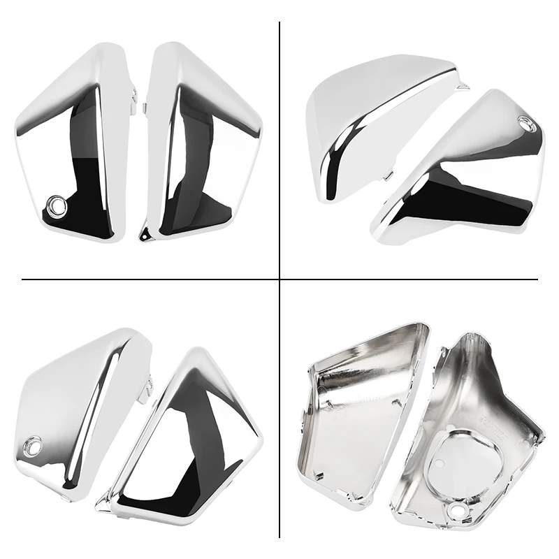 

Motorcycle ABS Plastic Fairing Side Battery Cover Protection Guard Cap Chrome Accessories For Honda Magna VF 250 1995-2006