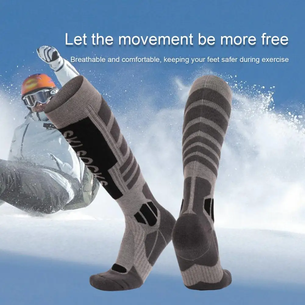 

Ski Socks Winter Fleece Men Snowboard Thicken Long Barrel Keep Warm Outdoor Sports Skiing Sock Cycling Running Hiking Sock