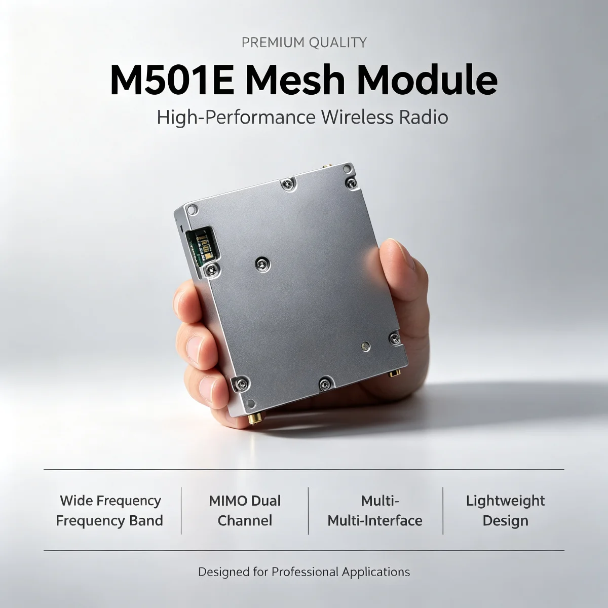 Microwave IP Meh Radio UAV Video Data Link 1W FHSS Manet 100km Long Range Transmitter Remote Control