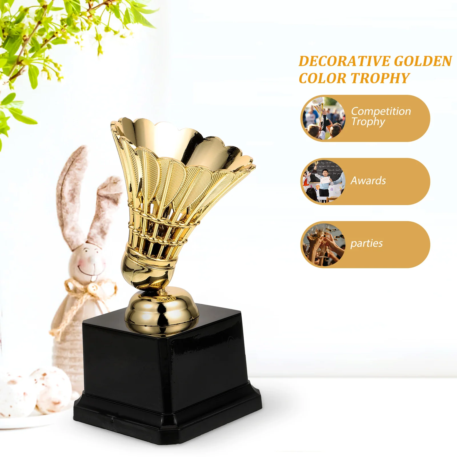 Badminton Match Trophy Toy Competition Kindergarten Decor Print Children Model Decorative for Champion Plastic Award Creative