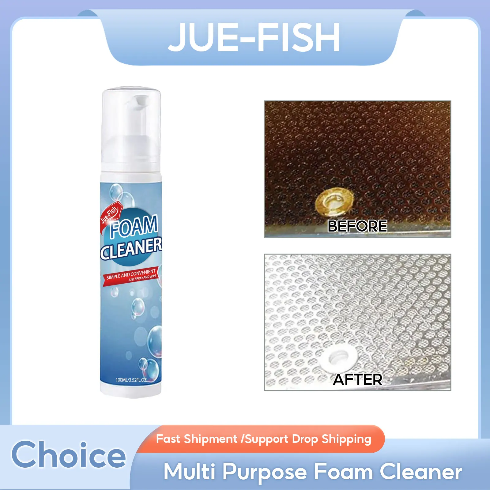 

Multi Purpose Foam Cleaner Strong Rust Removal Spray Kitchen Grease Stoves Cleaner Household Degreasing Descaling Cleaning Tool