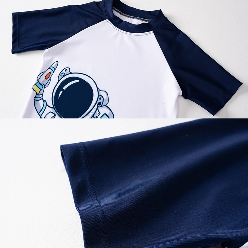 3 قطعة مجموعة الكرتون طباعة في سن المراهقة الفتيان ملابس السباحة 2025 الأطفال ملابس السباحة الاطفال بدلة ركوب الأمواج ملابس السباحة لصبي بحر مع قبعة