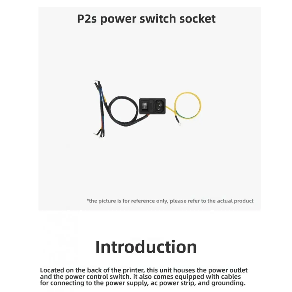 

618 Mega Sale New Power Switch Socket for Bambu Lab P2S 3D Printer Accessories