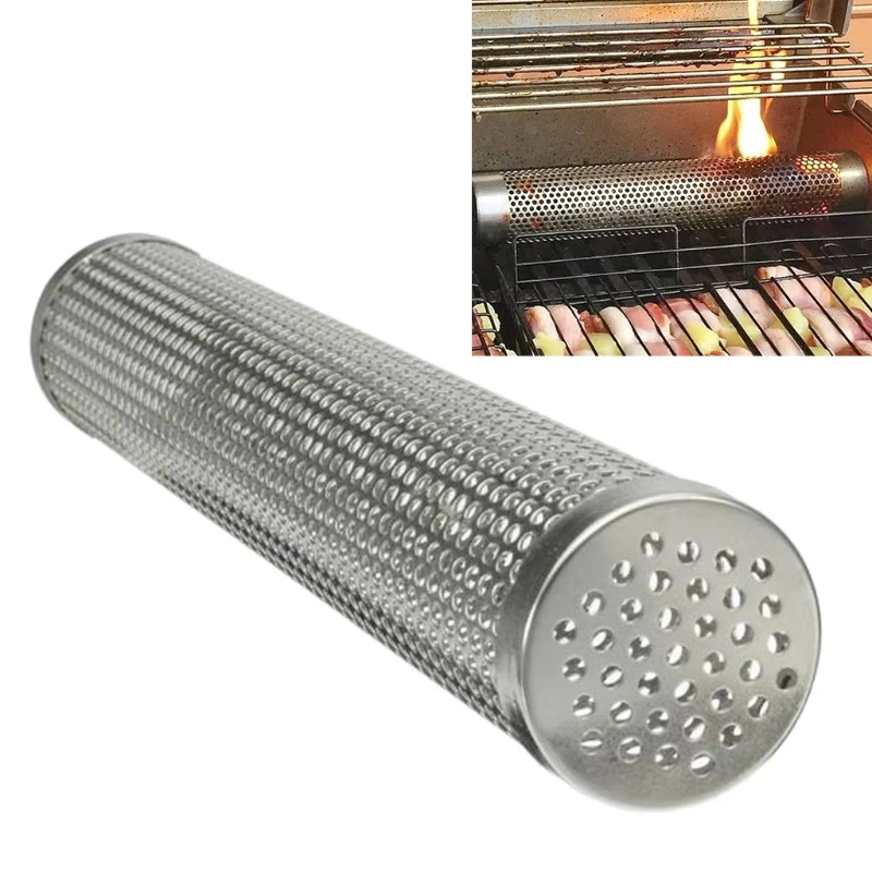 Mesh Tubes Smoke Generators Stainless Barbecue Pellet Smokers Kitchen Utensils