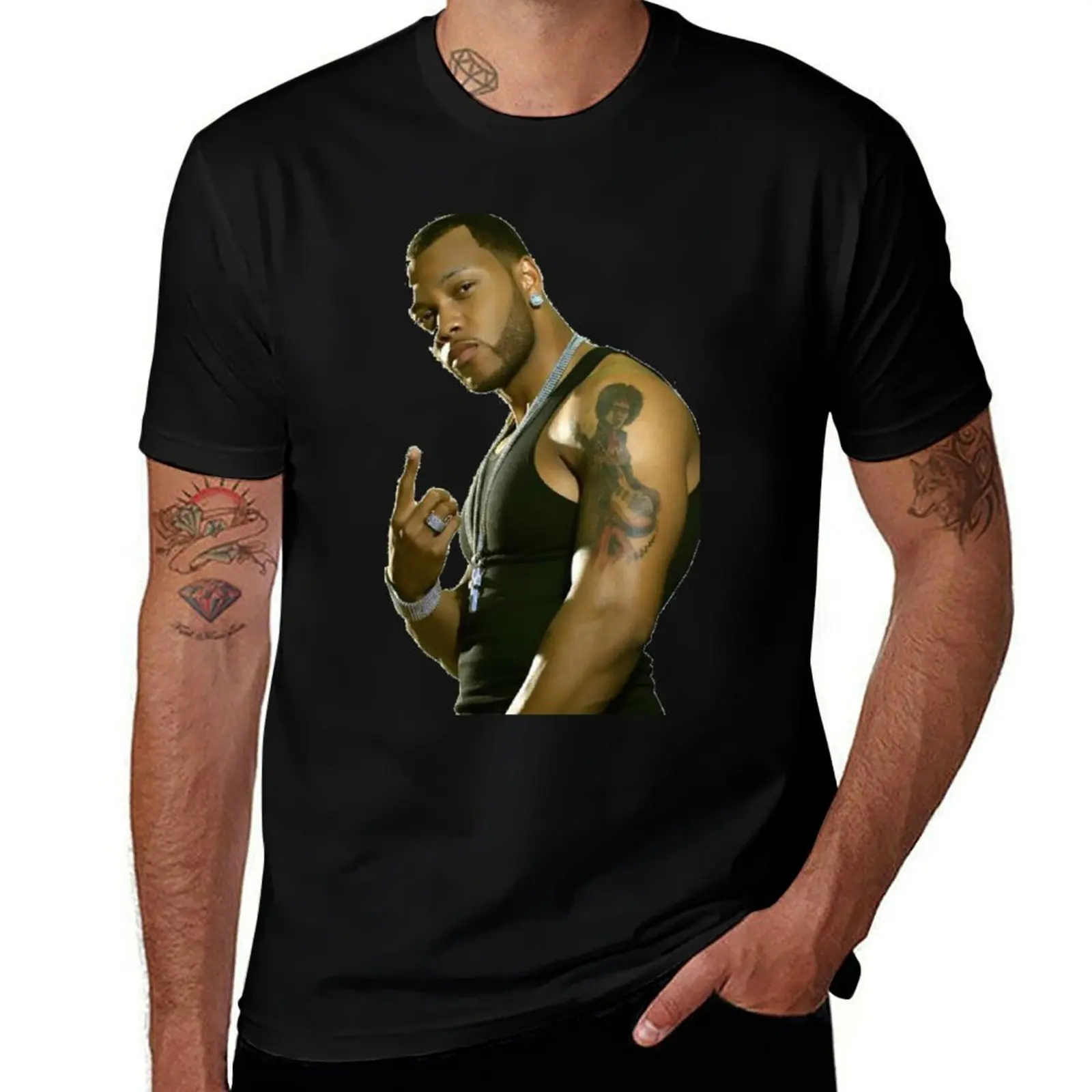 

Flo Rida T-Shirt graphic shirts croswit shirt man Aesthetic clothing new edition men clothes
