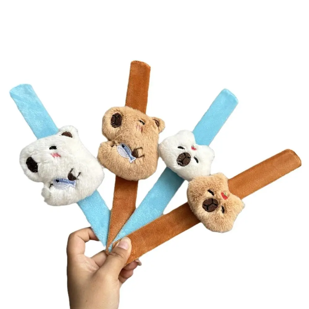 Capybara Rodent Plushies Slap Bracelet PP Cotton Hand Ring Capybara Clap Circle Toys Wrist Style Cute Doll