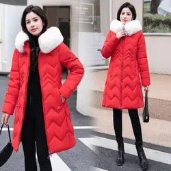 Feather Collar Down Jacket 2024 Long Down Coats Warm Women's Winter Down Jacket Korean Feather Coats Puffer Jacket Women's Coat