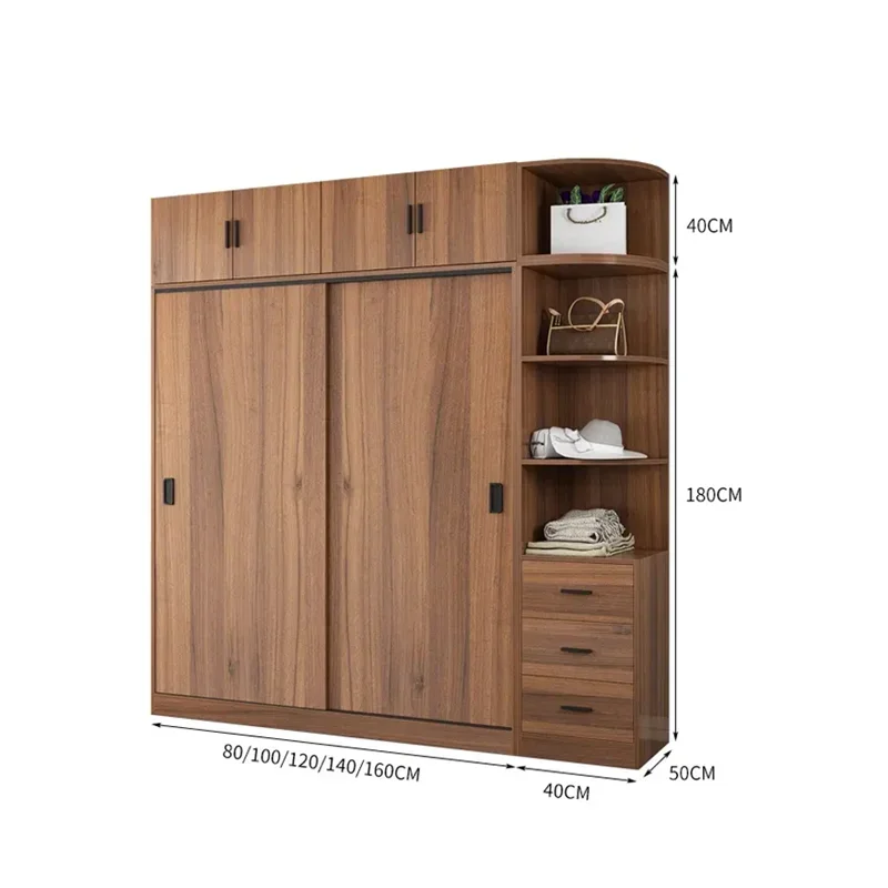 Guarda-Roupa Combinado com Portas Deslizantes para Quarto, Armário de Armazenamento, Móveis Sob Medida - Atacado 2026