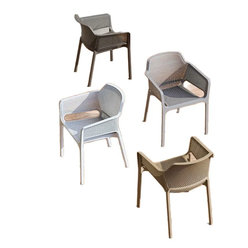 Outdoor plastic tables and chairs Leisure restaurant Courtyard Outdoor imitation rattan chairs Indoor waterproof and sunscreen