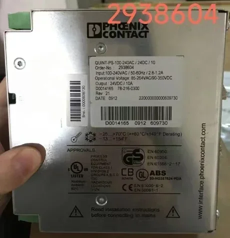 

Phoenix Новый оригинальный оригинальный блок питания QUINT4-PS/1AC/12DC/15 2904608