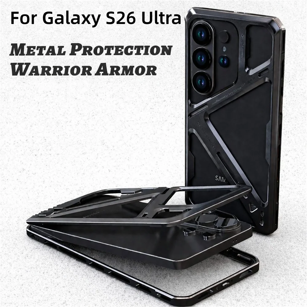 

Aluminum Case for Samsung Galaxy S26 Ultra, Metal Frame with EVA Lining, Lock Switch Fit, Raised Bezels and Crisp Metal Buttons