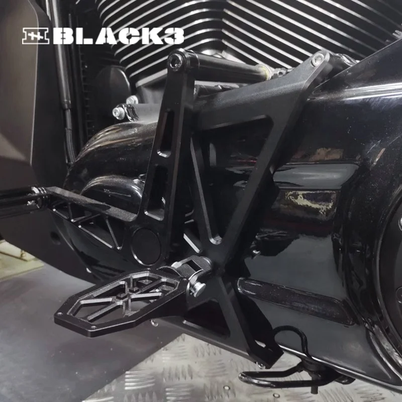 طقم تحكم متوسط للدراجة النارية STLF Black3 لـ HD 18-Later Softail للتحكم في القدمين يناسب مجموعة أدوات LowRider S/Street Bob #4
