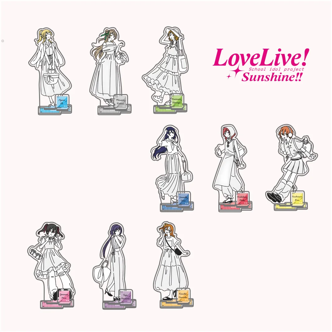 Love Live Sunshine!! Cosplay Acrylic Keychains Chika Takami Riko Sakurauchi Anime Pendant Charms Backpack Charm Collection  Gift