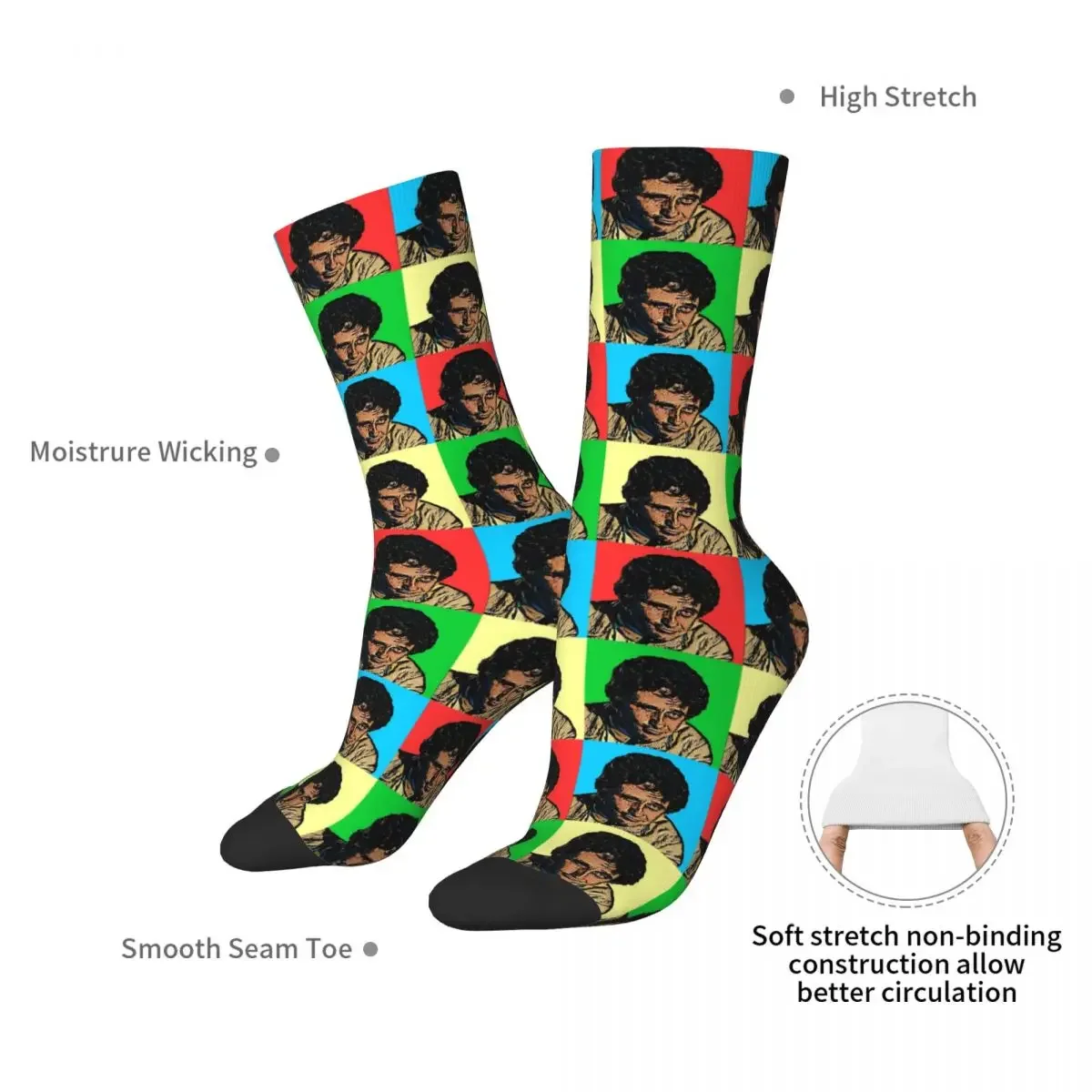 Columbo Art Socks Harajuku High Quality Stockings All Season Long Socks Accessories for Man's Woman's Gifts