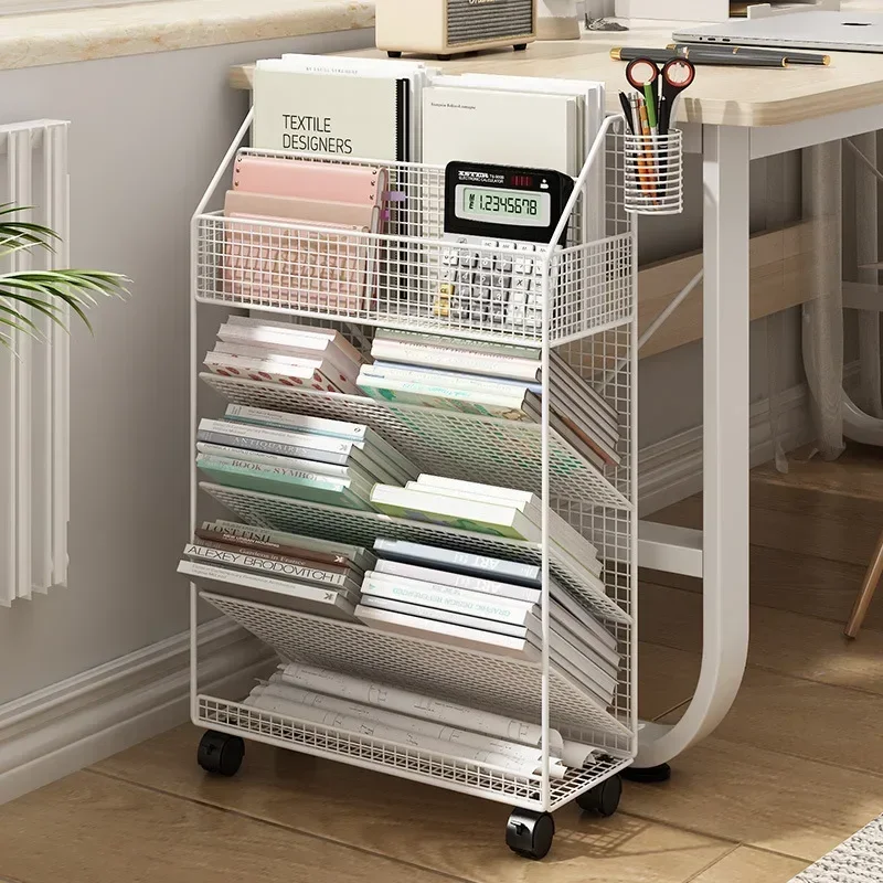 Picture 5: DurableFile Basket Data Office Desk Storage Rack Movable Bookshelf Storage Cabinet Under The Desktop Office Supplies