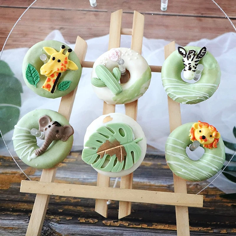 Jungle Safari Animal Fondant Silicone Mold Forest Woodland Wild Cupcake Topper Cake Decorating Tool Baby Shower Birthday Party