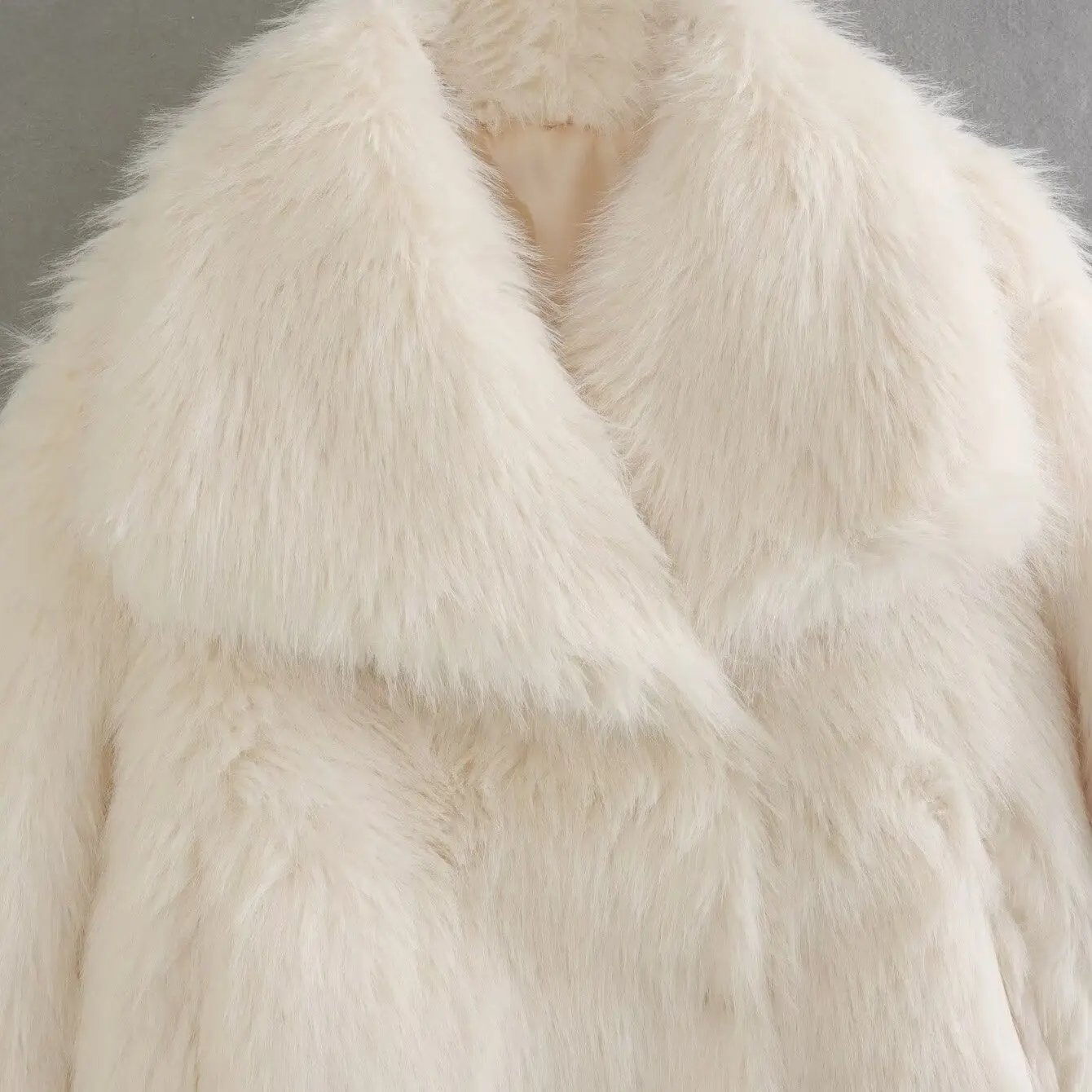 JNLEAOG Women's Comfortable Oversized Fur Coat Autumn New Style 5 Colors Available Polyester Fabric High Collar Short Jacket