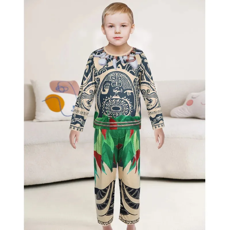 A Litter Of Bears Cosplay Long Sleeved Suit and Girls Disguise M-2 Halloween Clothing Baby Boys M-Maui Tatto 2025 New