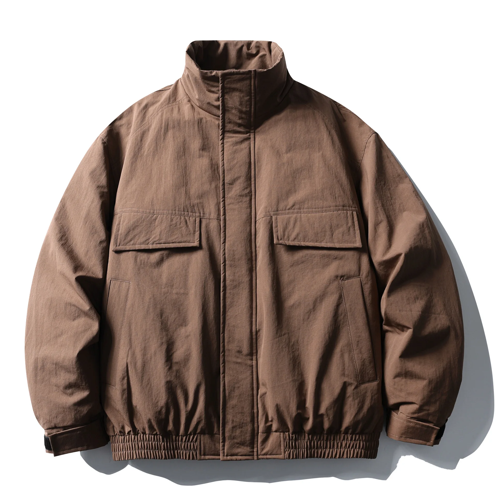 

Amekaji Japanese-Inspired Retro Harrington Workwear Puffer Jacket Unisex Oversized with 90% White Duck Down & Multi-Pockets