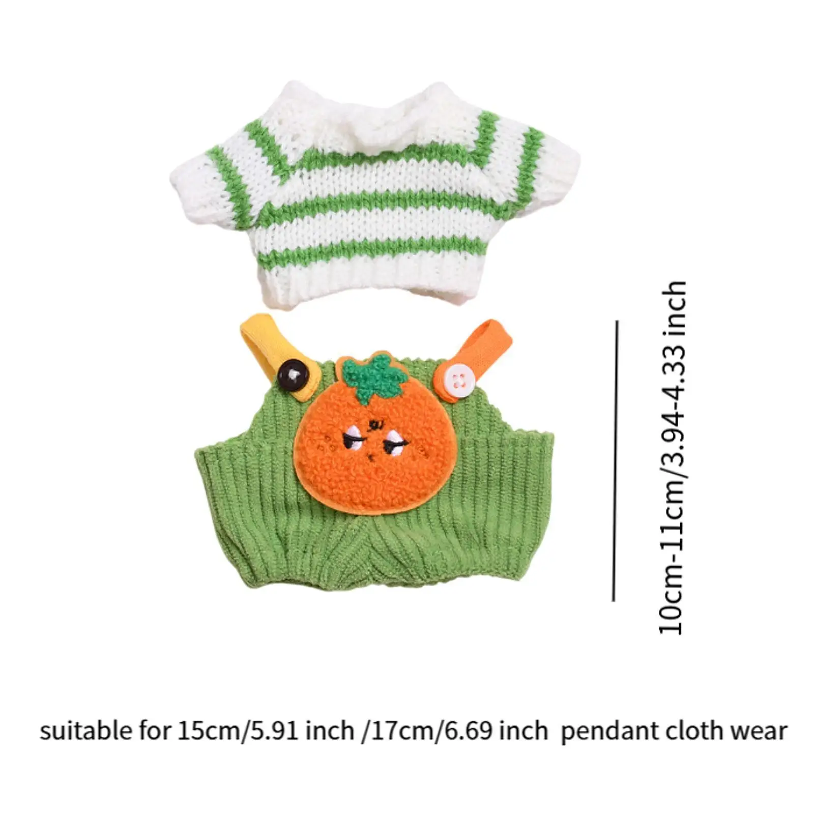 Top e pantaloni per bambole in peluche Crea le tue bambole Abbigliamento educativo fai-da-te per bambine Vesti tuta da 5,91 pollici