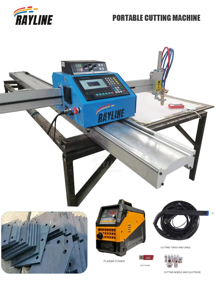 MINI CNC plasma cutting machine dwg dxf file automatic torch heigh control 1.5*2.5m 1.22*2.44m 4*8ft 120A 160A 200A for Sale