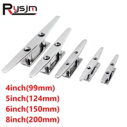 316 Stainless Steel Polished Mooring Cleat Low Flat Cleat Open Base Cleats 4
