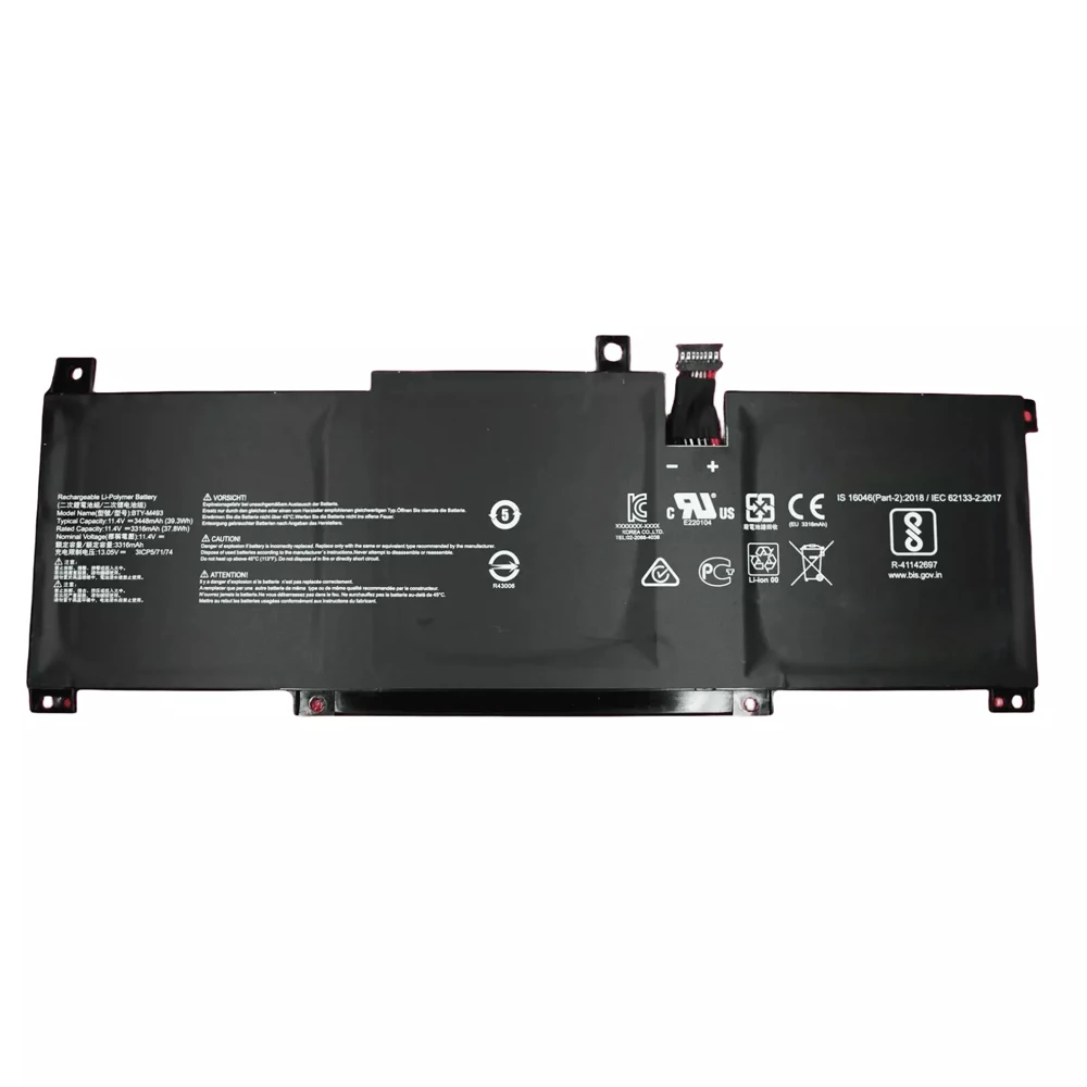 BTY-M493 11.4V 3448mAh 39.3Wh Battery For MSI PRESTIGE 14 A10SC B10MW SUMMIT E14 A11SCS