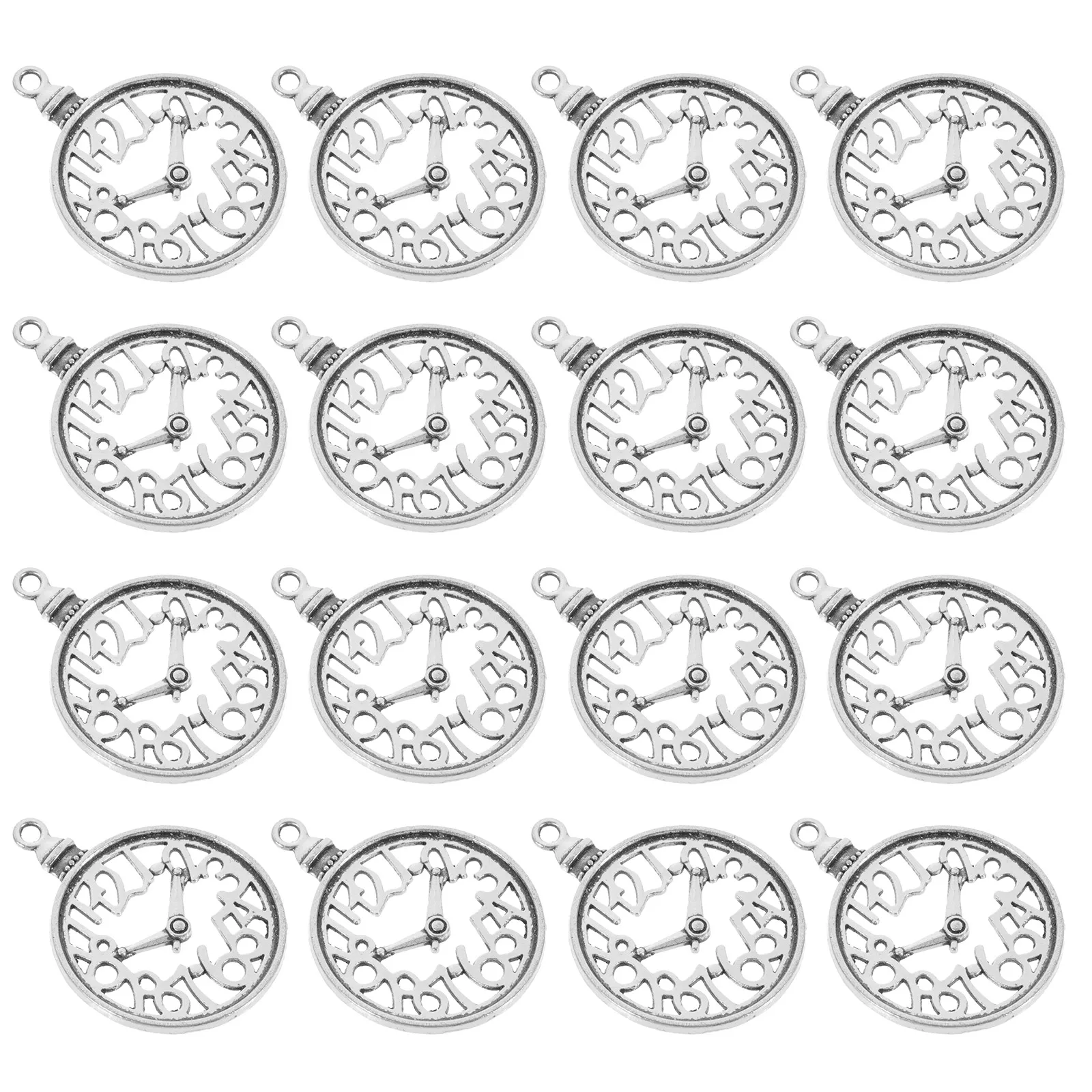 

60 Pcs Vintage Clock Accessories Alloy Pendants Jewelry Making Charms for Anklets Earrings Necklaces Keychains DIY Projects