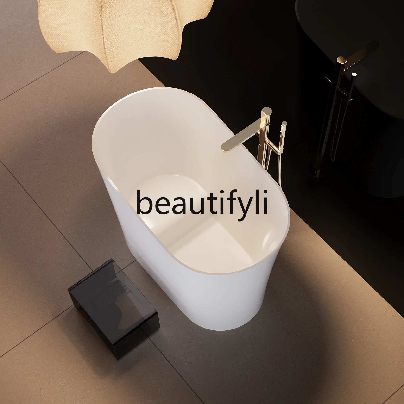 

Mini small bathtub Small apartment High backrest Removable seat deep soaking bathtub Mobile Japanese super deep bathtub