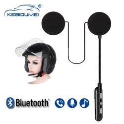 Motocicleta capacete fone de ouvido, fone de ouvido estéreo sem fio, suporte alto-falante, resposta automática, chamada handsfree, Mic Moto Headset, BT 5.0