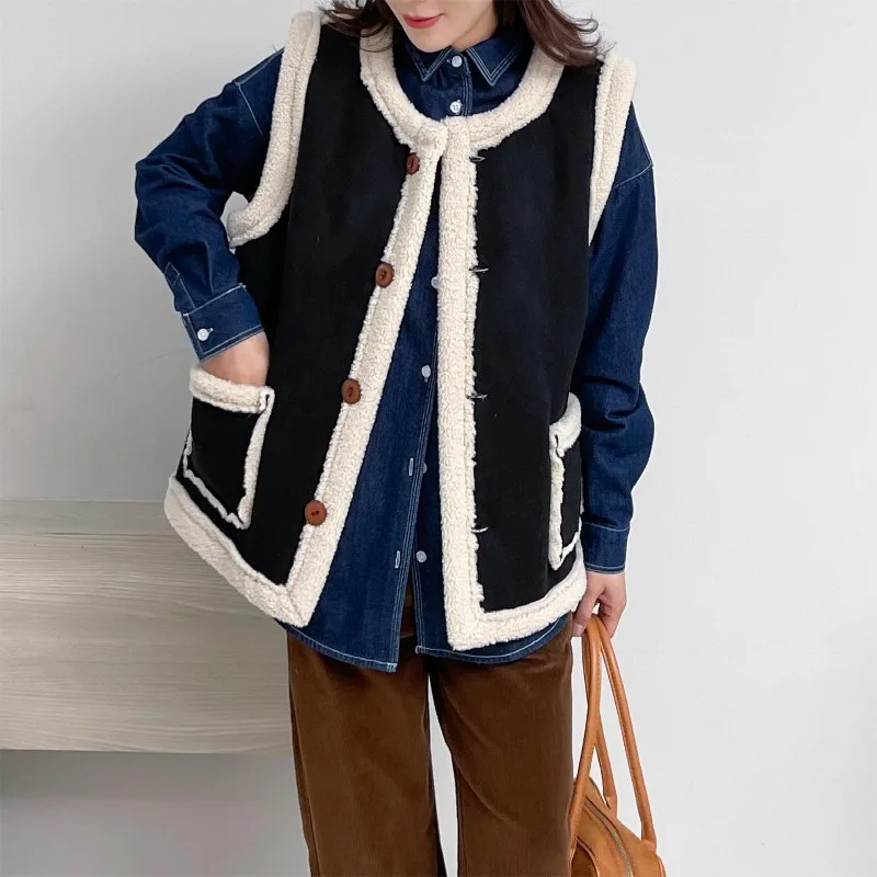 الخريف الشتاء ملابس خارجية متكاملة عطر صغير نمط عصري جديد وصول سترة أعلى سميكة جلد الضأن الفراء سترة