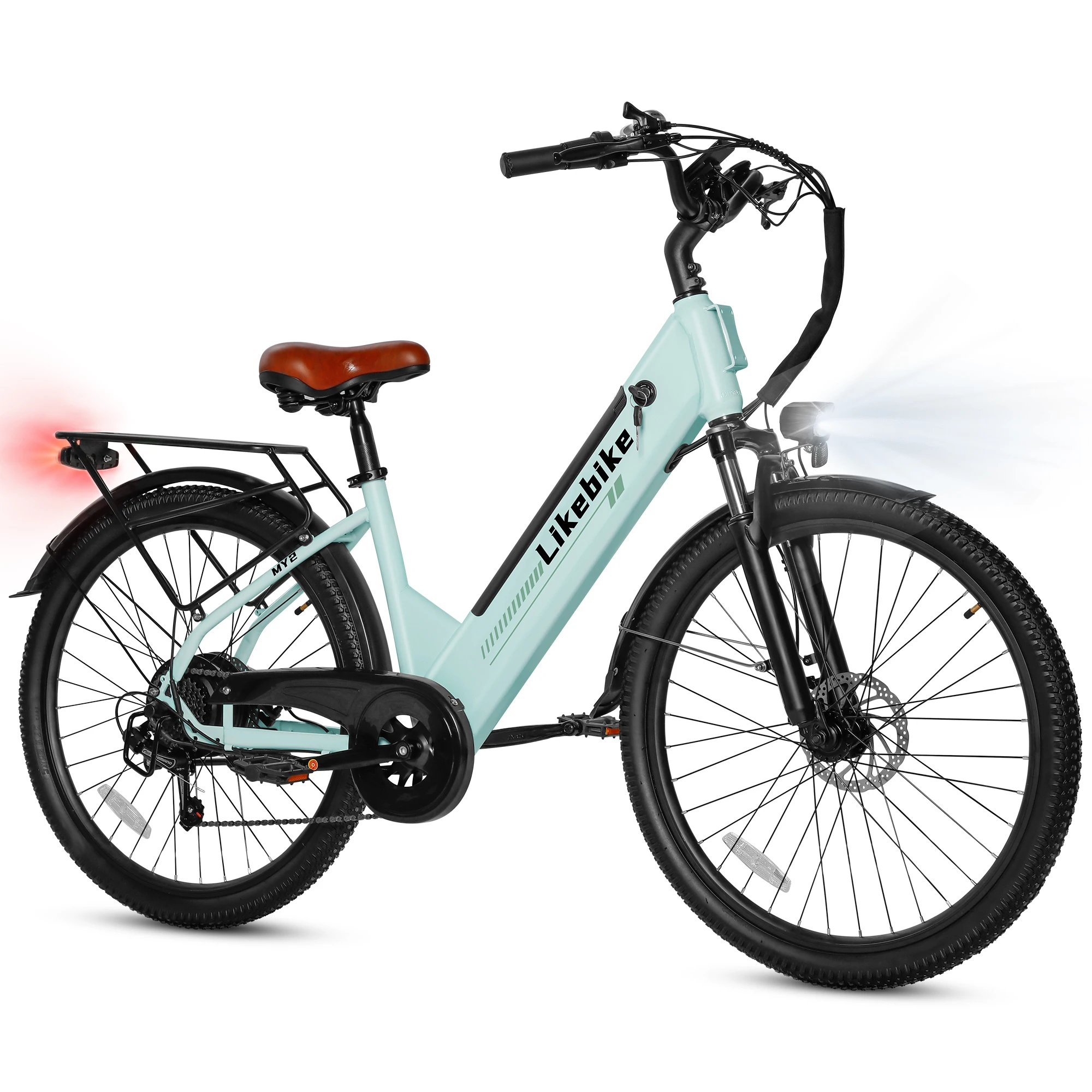 Electric Bike for Adults 500W Peak 1500W, 48V 13.5Ah Removable Battery, 26" Commuter E-bike 28MPH 85 Miles, Shimano 7-Speed, UL Certified