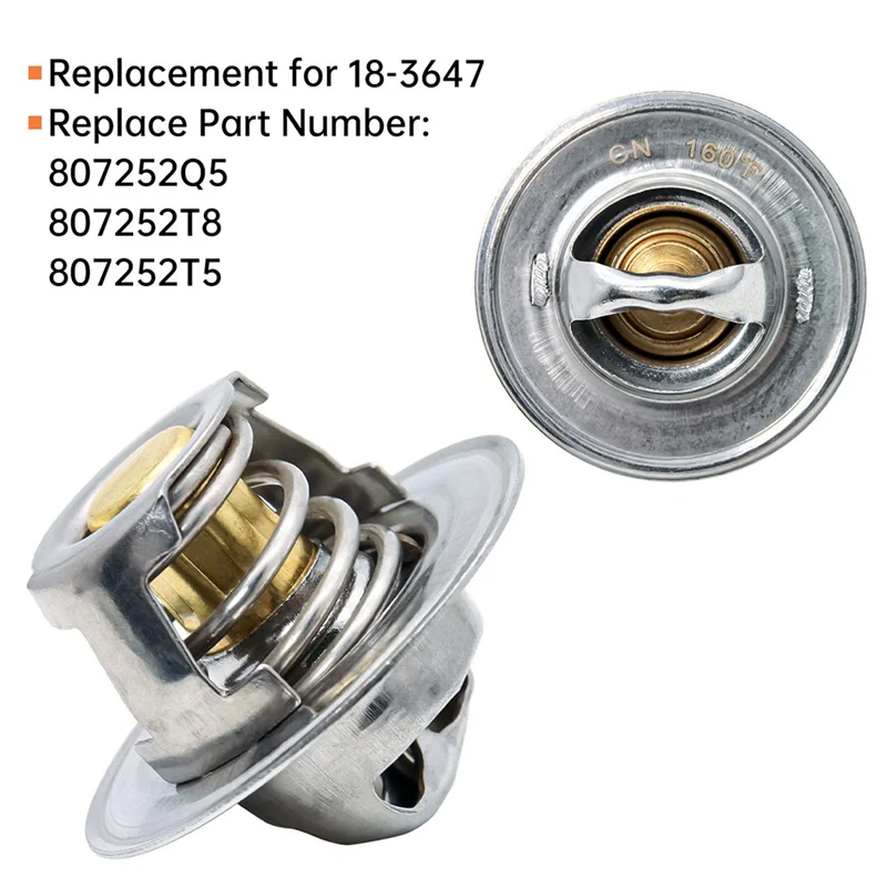 

A029-Thermostat Kit 807252Q5 Replacement For Mercruiser With Sleeve 160° 4.3L 5.0L 5.7L 7.4L 8.2L 1987 Up 807252T8
