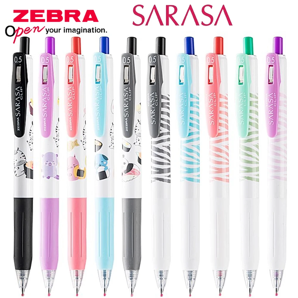 

5 шт., японская гелевая ручка ZEBRA SARASA JJ15, лимитированная ручка-роллер с милыми животными, панда, милый питомец, 0,5 мм, гладкая ручка для подписи, канцелярские принадлежности