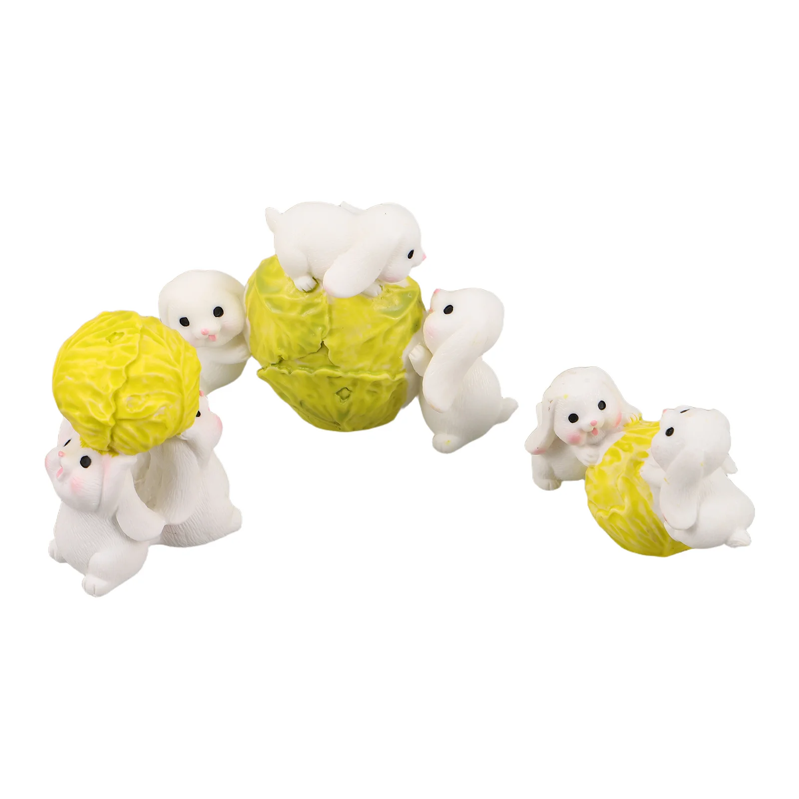 

3Pcs Resin Rabbit Statue Miniature Bunny Ornaments for Indoor Outdoor Decoration Dollhouse Garden Accessories Easter Table Decor