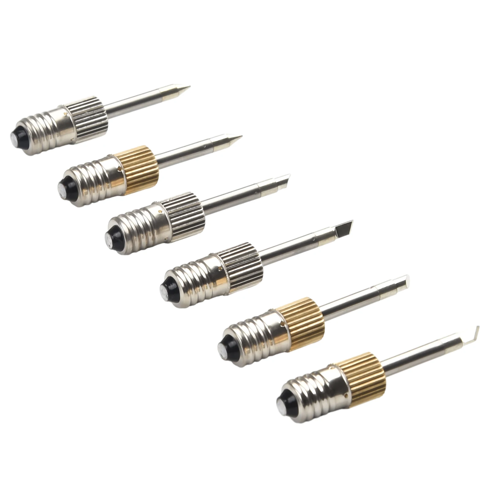 6pcs B/C/K Replacement Soldering Iron Tips E10 Interface Anti Rust Electric Soldering Needle Tip For Welding Tools Accessories