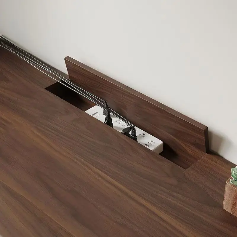sm- American Black Walnut Solid Wood High-end Intelligent Foldable Portable Durable Adjustable Office Desk and Computer Table