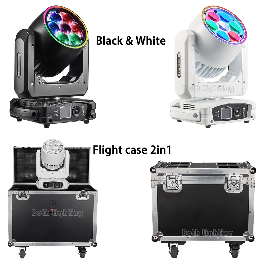 Entrambe le luci teste mobili Sharpy Light Arcobaleno Effetti Splash Pro 7x40w Bee Eyes RGBW LED per matrimoni DJ Party Stage Club
