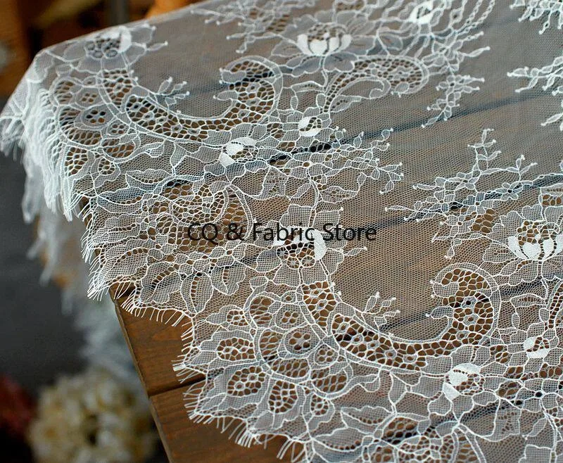 3 meters 42 Colors Floral Embroidery Elegant Sexy Eyelash Chantilly Lace Fabric For Women\'s underwear, dress, DIY lace sewing