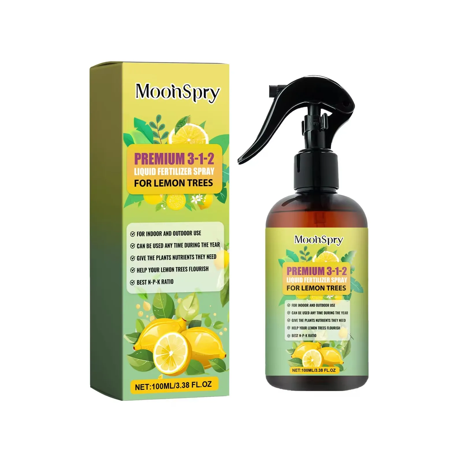 100 مل سماد شجرة الليمون - مغذيات نمو أوراق الشجر ومحفز الجذر، معزز نمو النباتات ومعزز الشتلات، طعام الحديقة #6