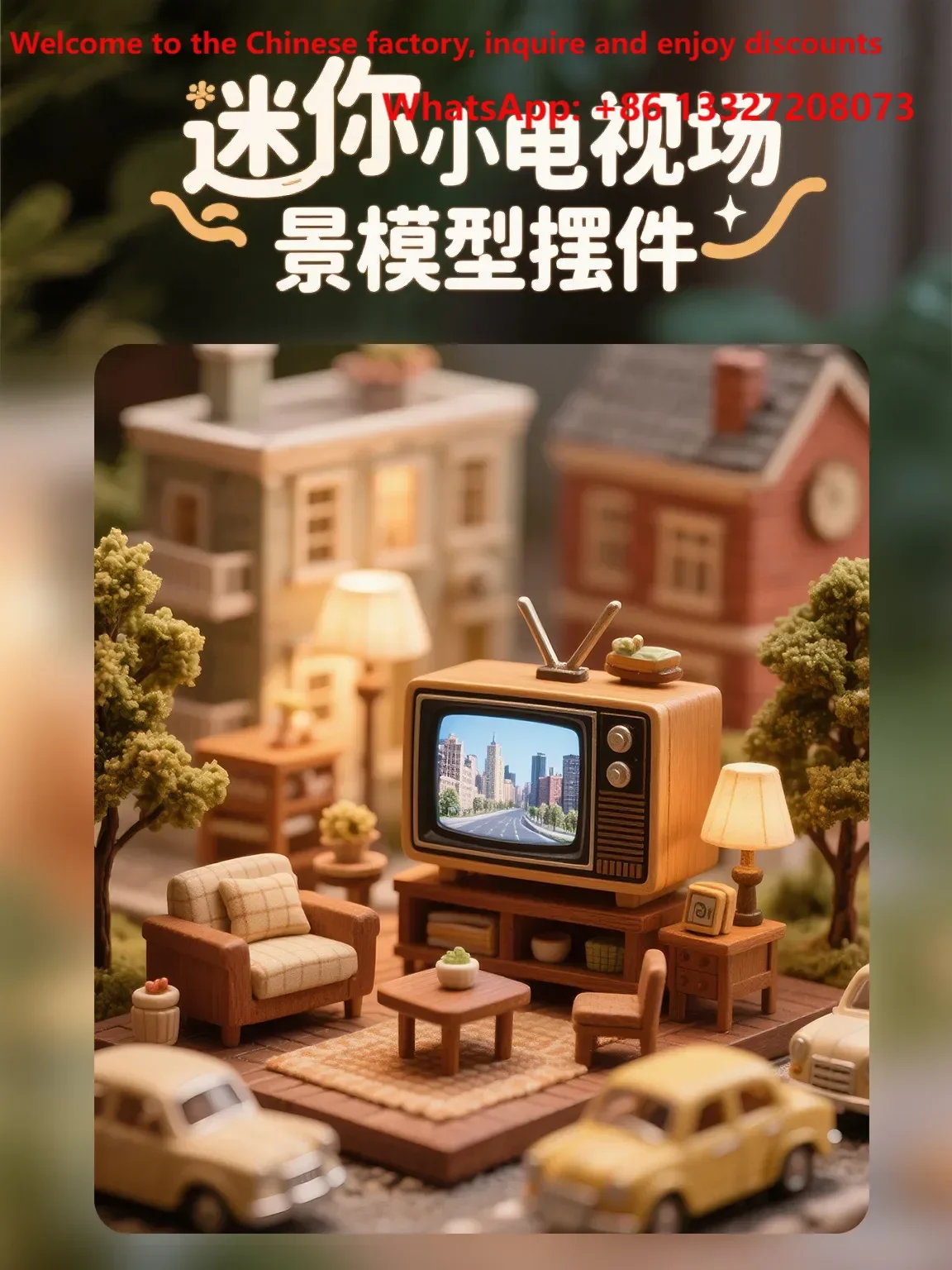 Mini TV that can watch and play miniature scenes, retro 2.4-inch handheld device that can be plugged into a USB flash drive