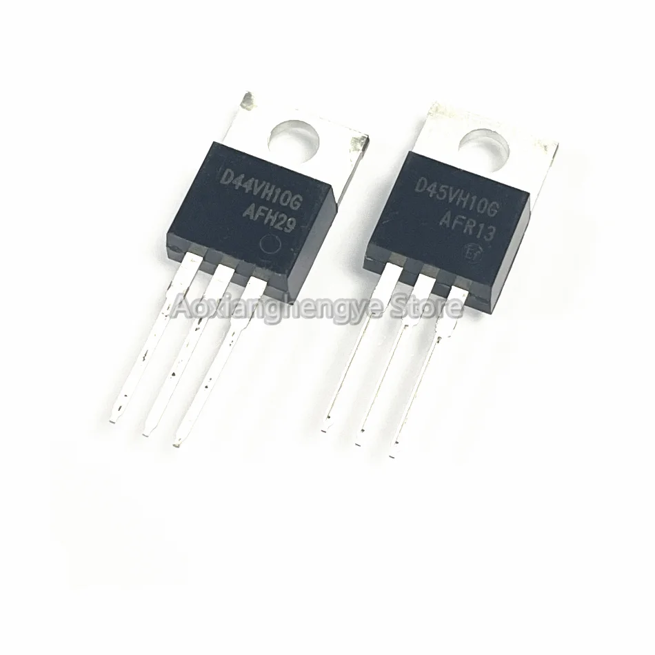 5PCS D44VH10G D45VH10G TO-220 NPN PNP 80V 15A 83W Power crystal triode New original