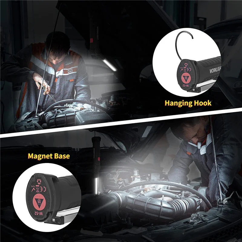 Portable Fold LED Flashlight Strong Magnet COB Working Light Type C Rechargeable Outdoor Camping Emergency Lantern view 4