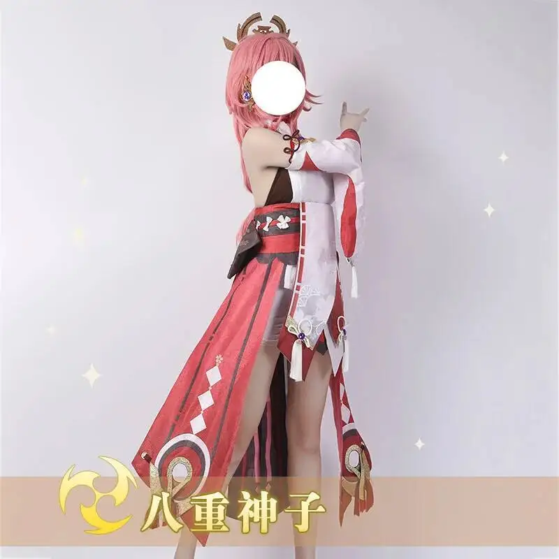 أزياء Game Genshin Impact Yae التأثيرية Yae Guuji أزياء تنكرية مثيرة للنساء ملابس أزياء الهالوين مصنوعة حسب الطلب