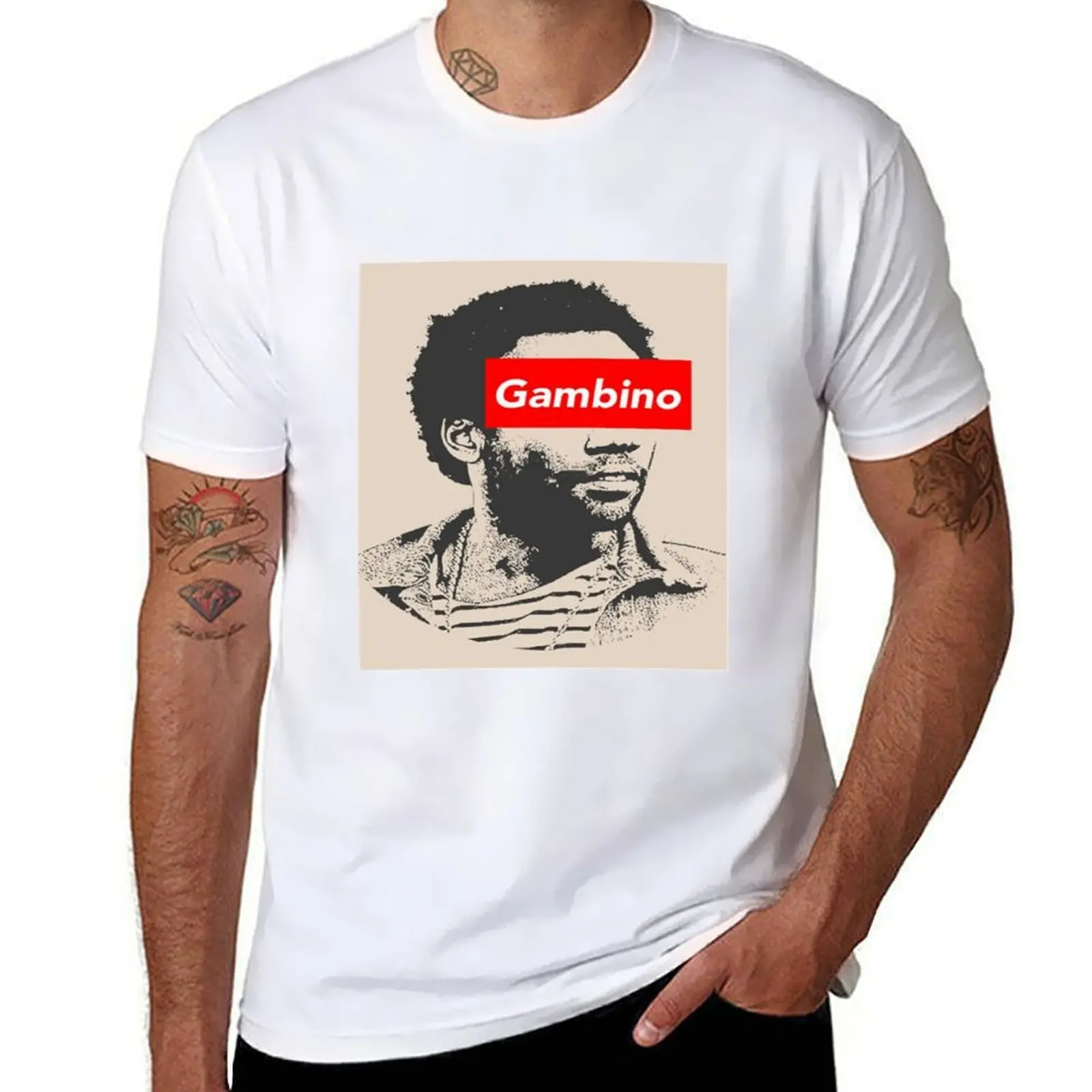 

Childish Gambino art T-Shirt Simple Line Art Print Tee