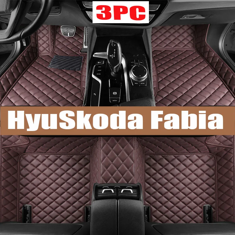 

Car Mats For Skoda Fabia 5J MG MK2 2007~2014 Auto Carpets Rugs Leather Floor Mat Waterproof Pad Interior Parts Car Accessories