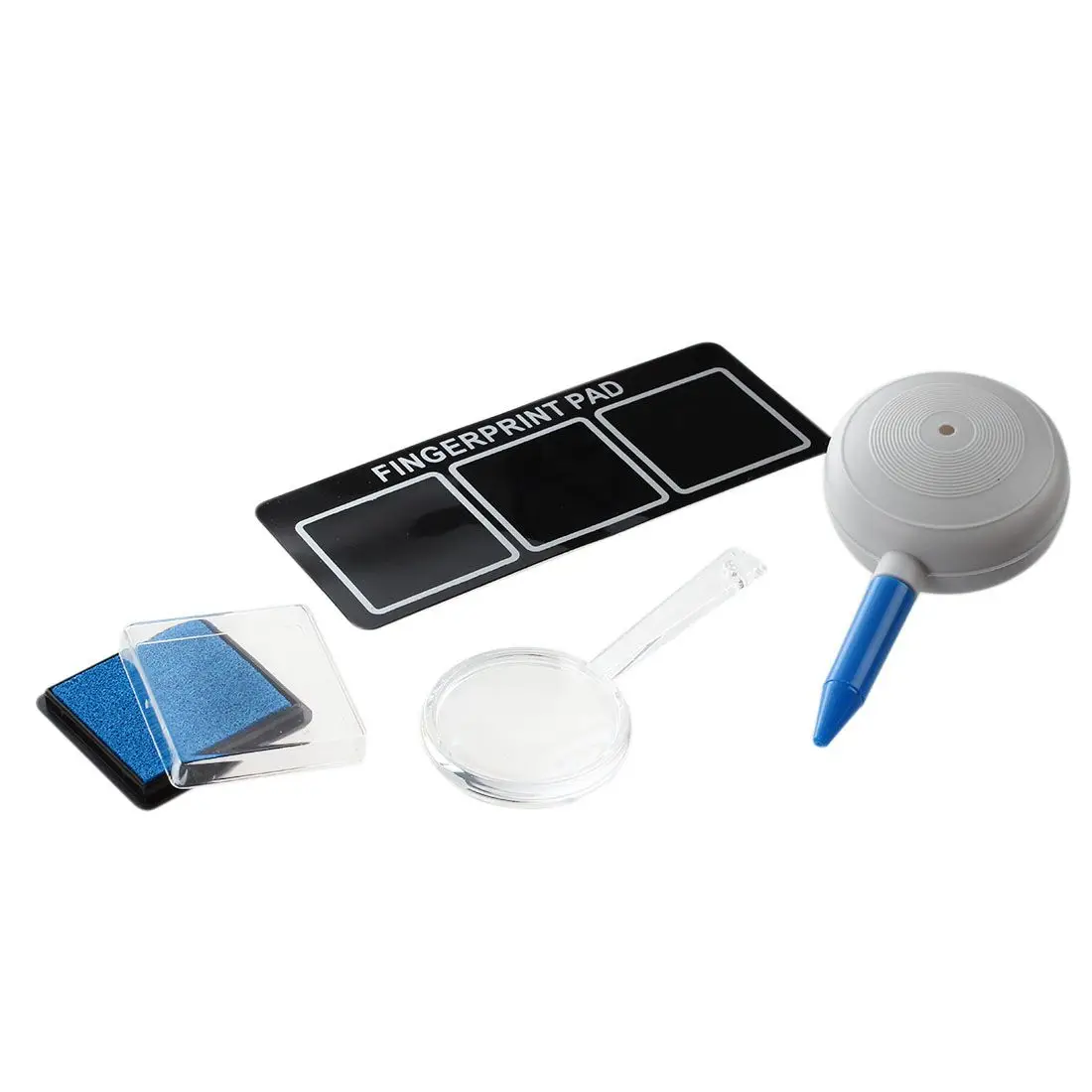 AM-Fingerprint Set Detective experiments toy with stamp pads Magnifier Brush